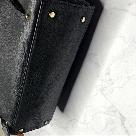 Kate spade black leather large satchel tote - Picture 4 of 8